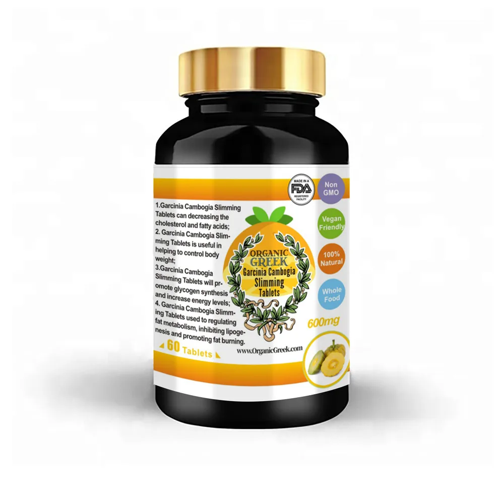 Organic Greek Garcinia Cambogia Slimming Tablets 600mg Dried Herb Decrease cholesterol Fat Garcinia Cambogia Nutritional Tablet