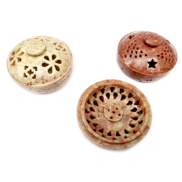 Маленькая курильница из мыла с крышкой, коробка для благовоний, многофункциональная для хранения, курильница и обратная Крышка для благовоний