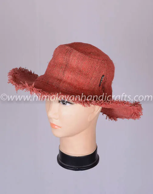 Hemp Bucket Fringy Hat HSH 0026 D