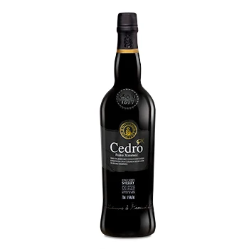 17% Dark Colored Sweet Unctuous wine Sherry Cedro Fortified Wine with hint of caramel, coffee & Raisin pairing with Desserts