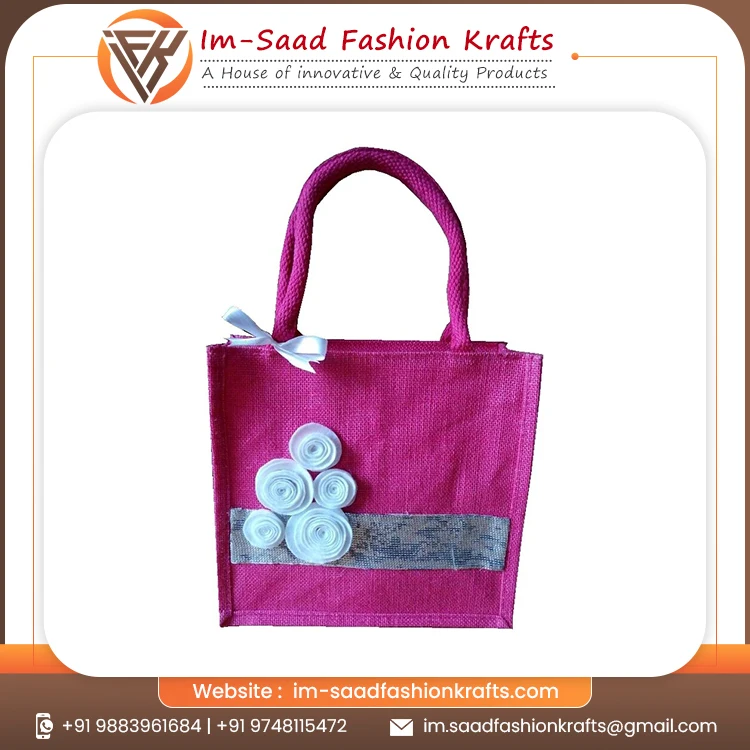 2022 Best Selling Stylish Jute Shopping Bag From Leading Indian Supplier Manufacturer