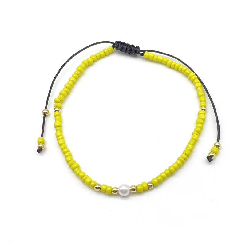 Boho Style Tiny Glass Beads Braided Bead Bracelet