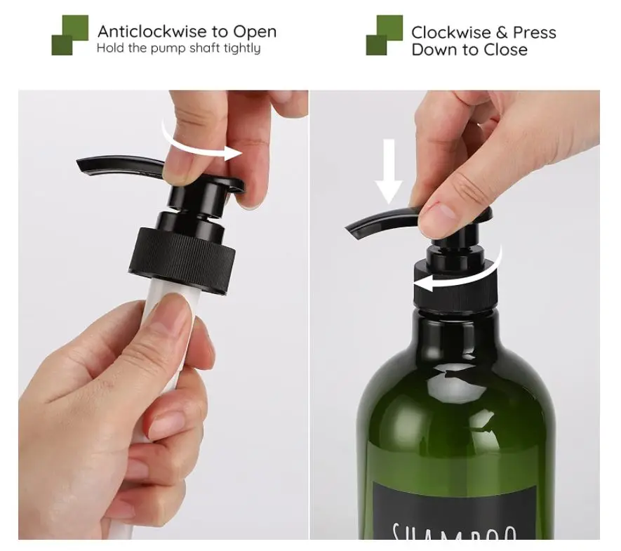 1000ml Segbeauty Pump Bottles For Shampoo and Conditioner Liquid Soap Dispenser For Body Soap Press Shower Dispenser