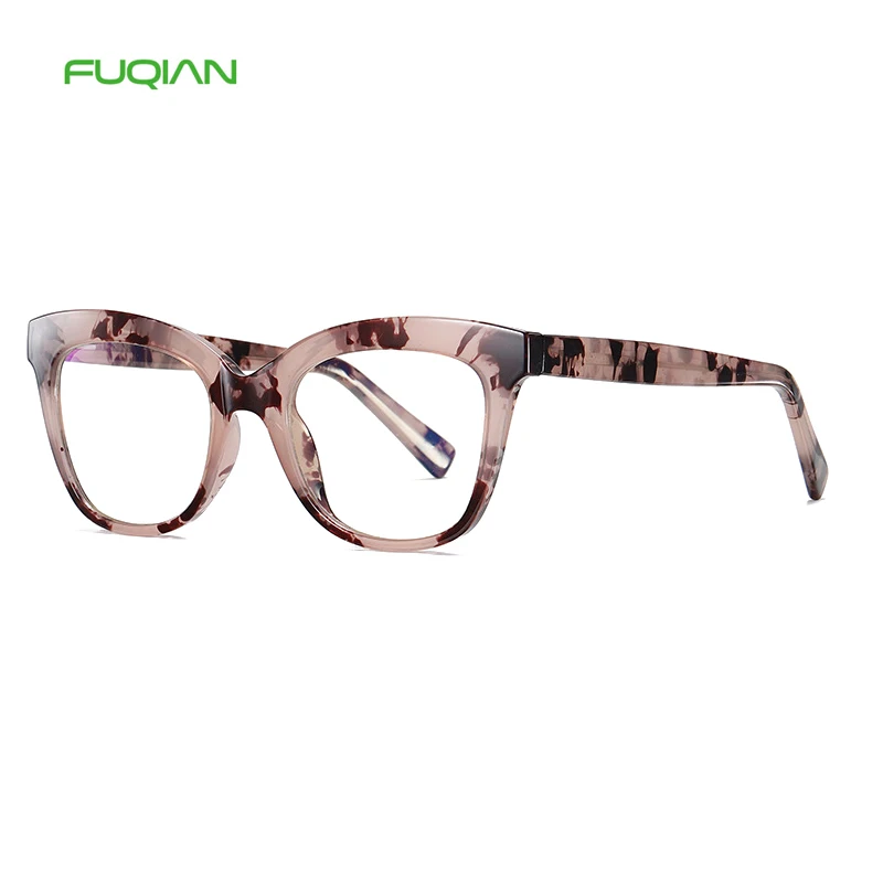 Trend Pin Anti Blue Computer Eyewear TR90 Spring Leg Transparent Myopia Glasses Frame