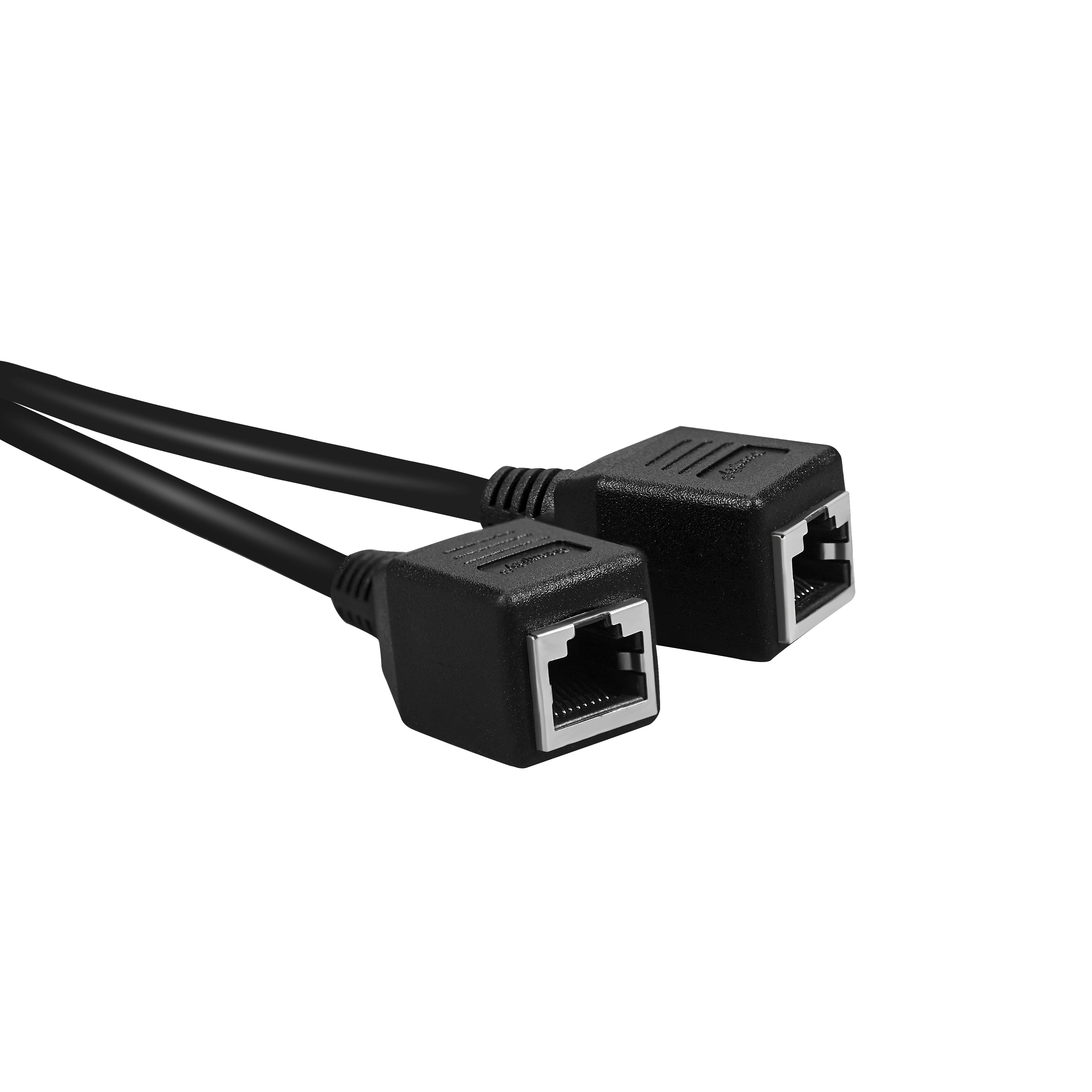 
DOONJIEY RJ45 Network 1 to 2 Port Ethernet Adapter Splitter RJ45 Male to 2 x Female LAN Splitter Adapter Cable For Cat 5 6 7 