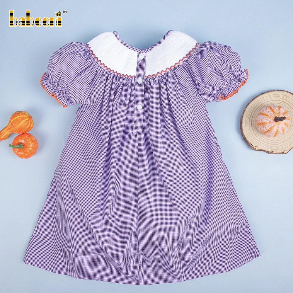Halloween pattern smocked bishop dress OEM ODM smocked baby dress wholesale girls dresses - BB2859