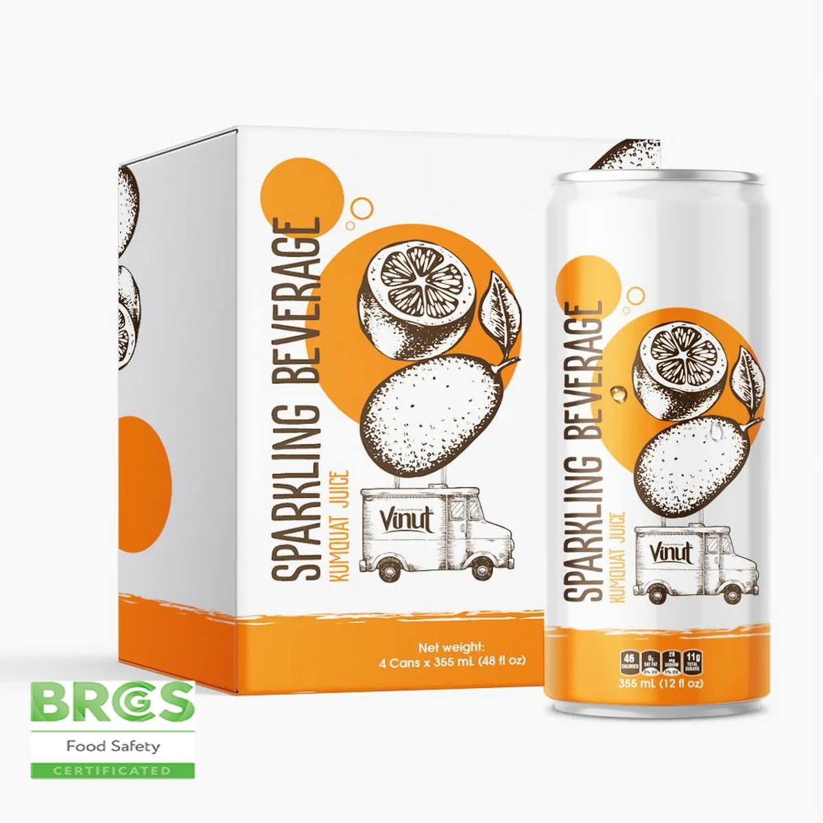  Коробка 4 банки VINUT Премиум задний чай яблоко сверкающий водяной блендер сверкающие поставщики из Вьетнама