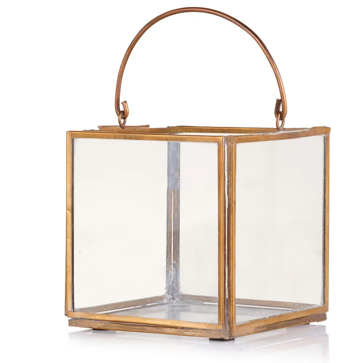 Hot Selling Set Of Four Vintage Glass & Metal Box Showcase Cube shaped display case Metal Glass Box and for jewellery box usage