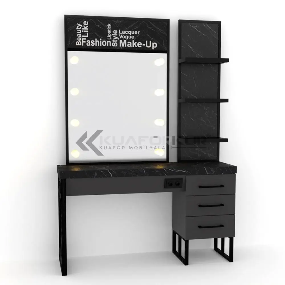 Wholesale Hair Styling Stations Salon Furniture Salon Styling Make - Up Modern Styling Unit Mirror Salon Furniture