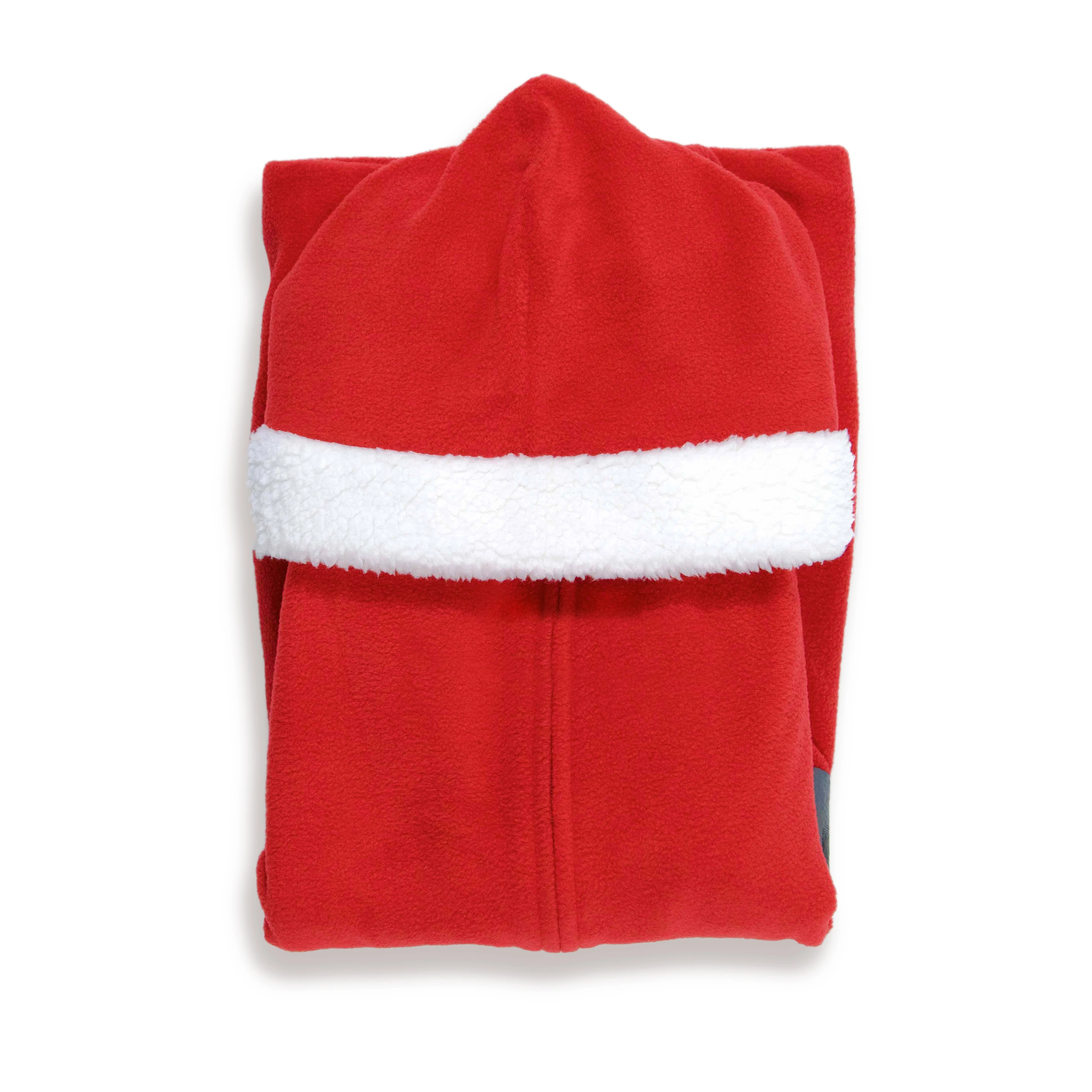 2020 Santa Xmas Red baby boys sleepwear one Piece long sleeve hoodies fleece romper onesie flame resistant pajamas