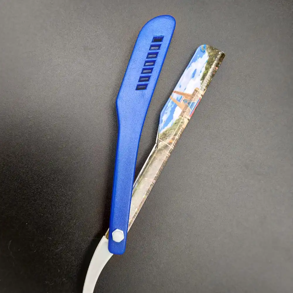 Top Selling Shaving Razor Light Weight Wholesale High Quality Exposed Blade Plastic Handle Barber Straight Razor