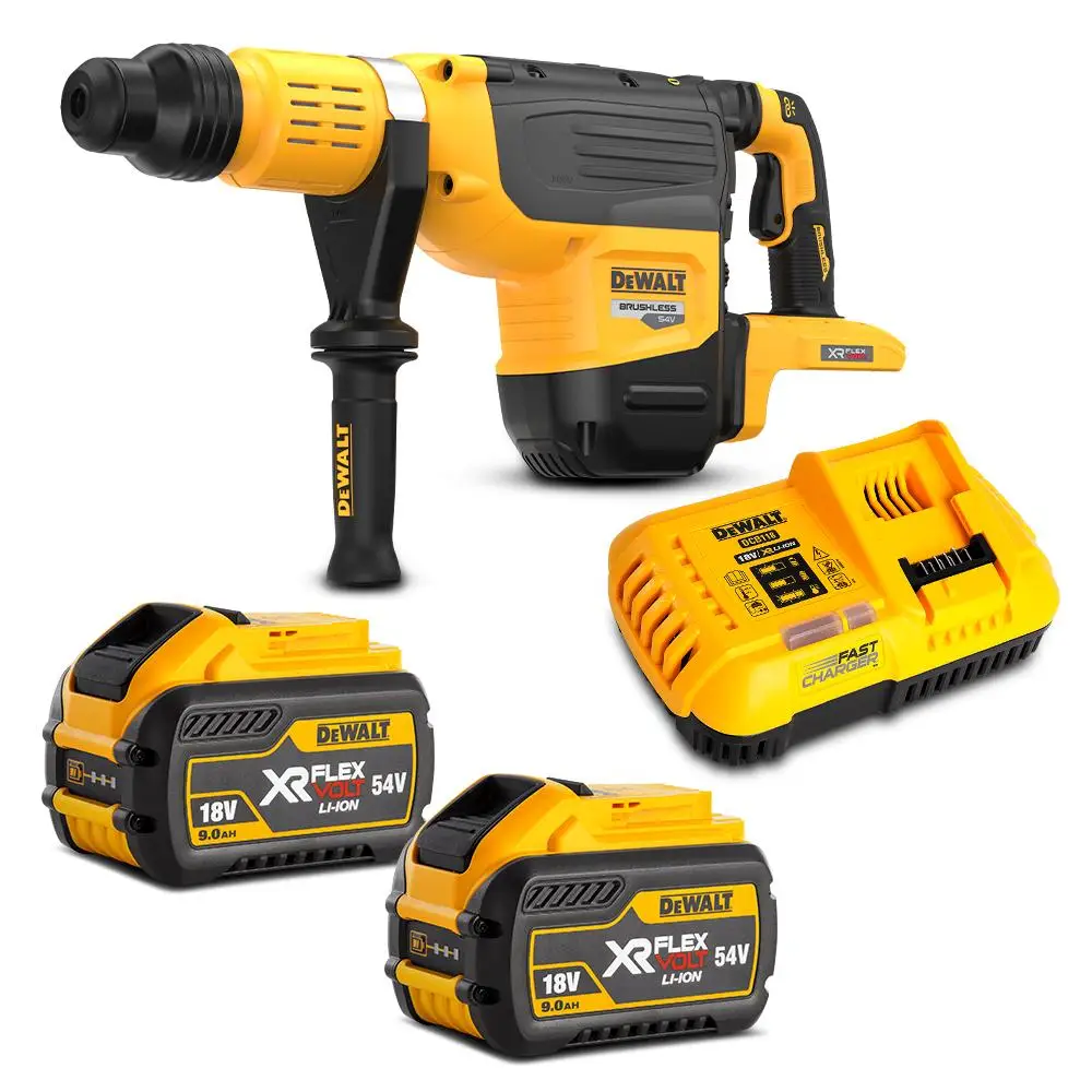 Wholesales DeWaltes DCH775X2-XE 54V 9.0Ah FlexVolt XR Li-ion Cordless Brushless 52mm SDS-Max Rotary Hammer Combo Kit