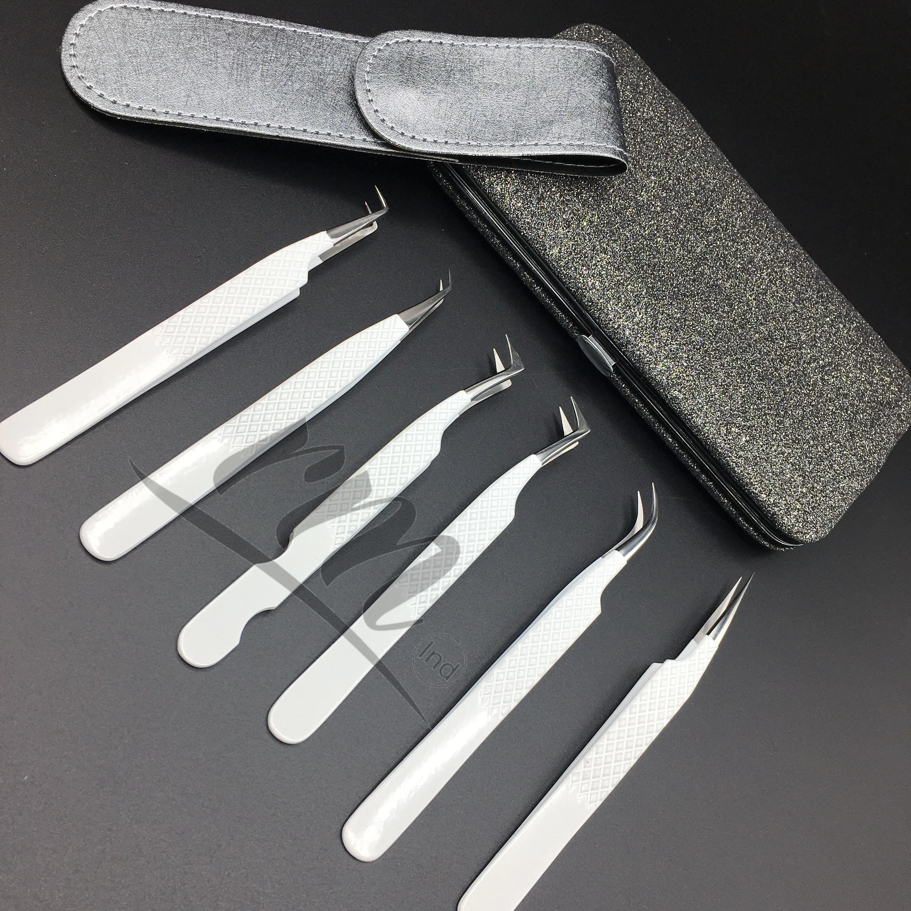 Пинцет для ресниц с индивидуальным логотипом белый пинцет из серебристой нержавеющей стали высшего качества принимаем образцы