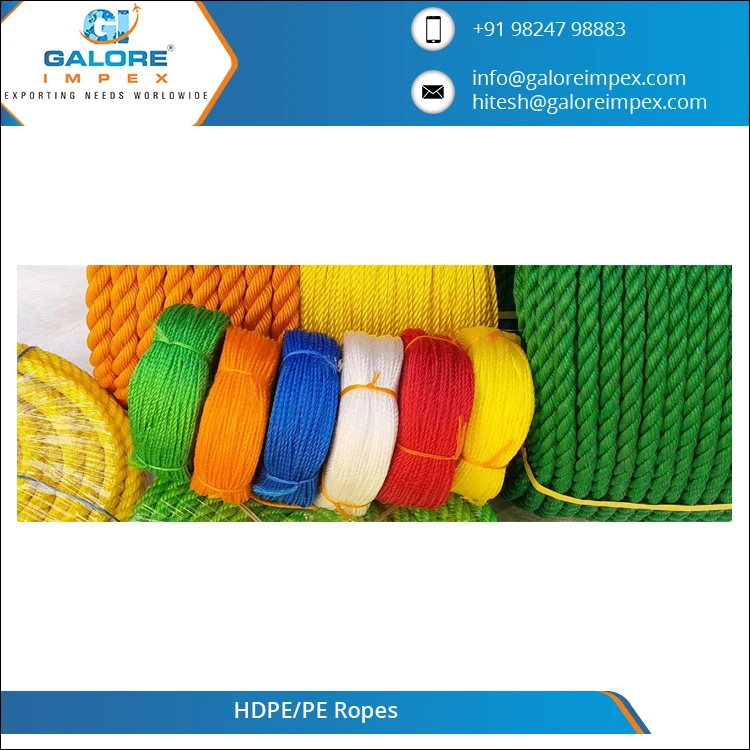  Качество и надежность оптовая продажа упаковочных канатов HDPE из Индии