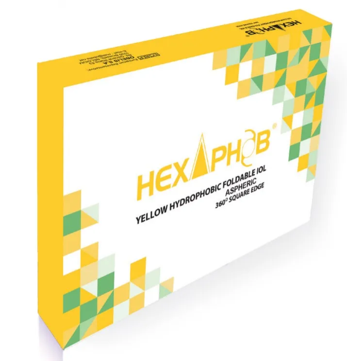 
hydrophobic foldable 13mm -6mm Intraocular lenes IOL for Cataract Opthalmic solutions Aspheric Yellow 