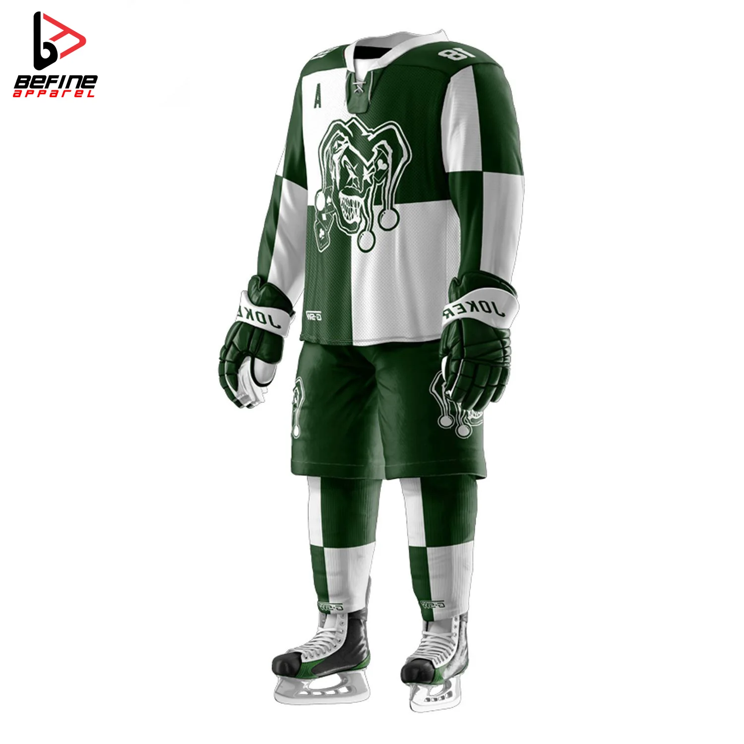 Командная дышащая Джерси для хоккея на поле из 100% полиэстера мужская форма льду с сублимационной печатью.