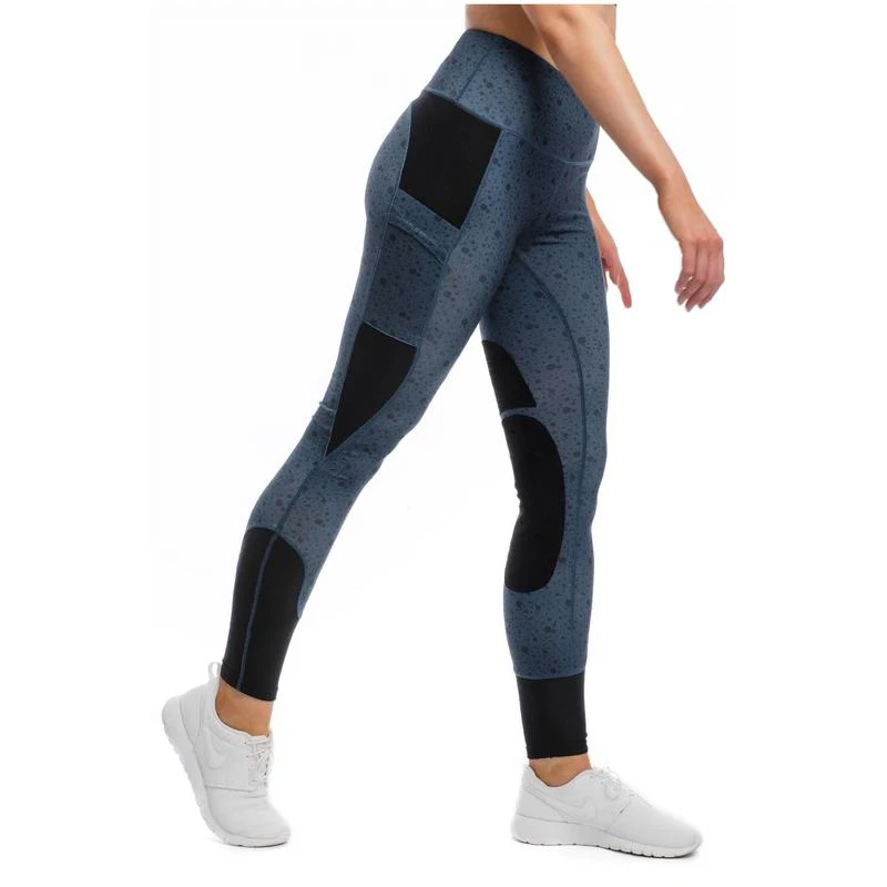 Women Solid Horse Riding Leggings High Waist Pants Hip Lifting Tummy Slim Skinny Equestrian Legging by Canleo International