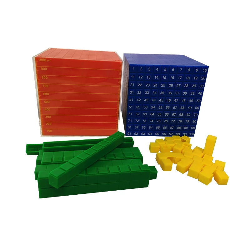 Stackable Base 10 Blocks Concave Pieces