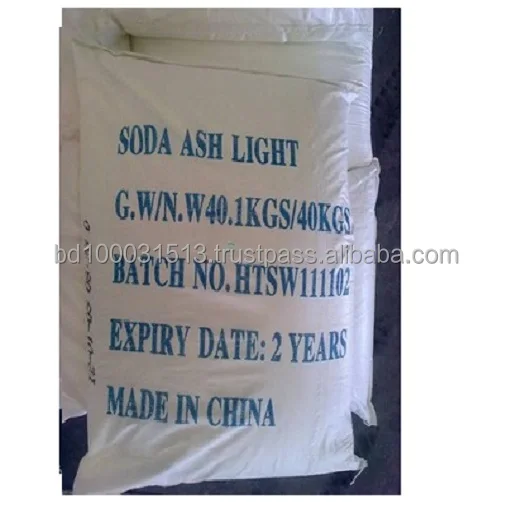 Eco friendly Carbonate 99.2% Calcined Soda Ash Light
