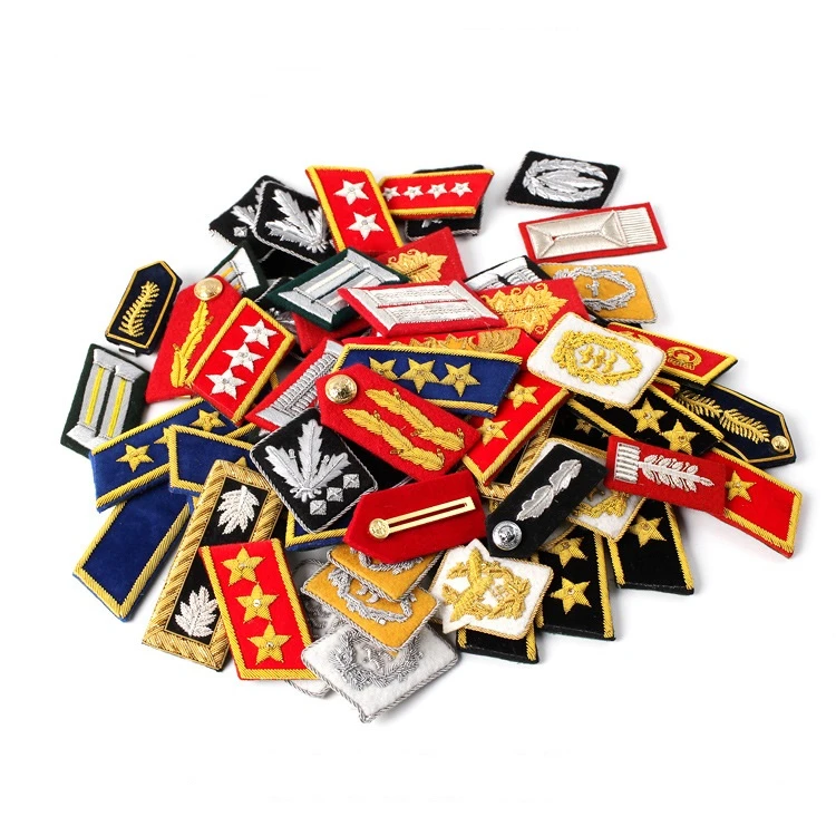 Exquisite Army Star Rank Shoulder Boards Officer Uniform Epaulette Senior epaulette Officer military new quality shoulder board