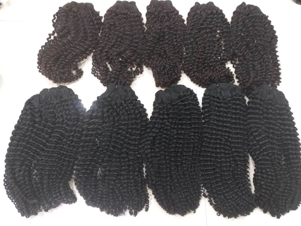 Human Hair Bundle Kinky Curly Weft Hair 100% Virgin Quality Best Selling