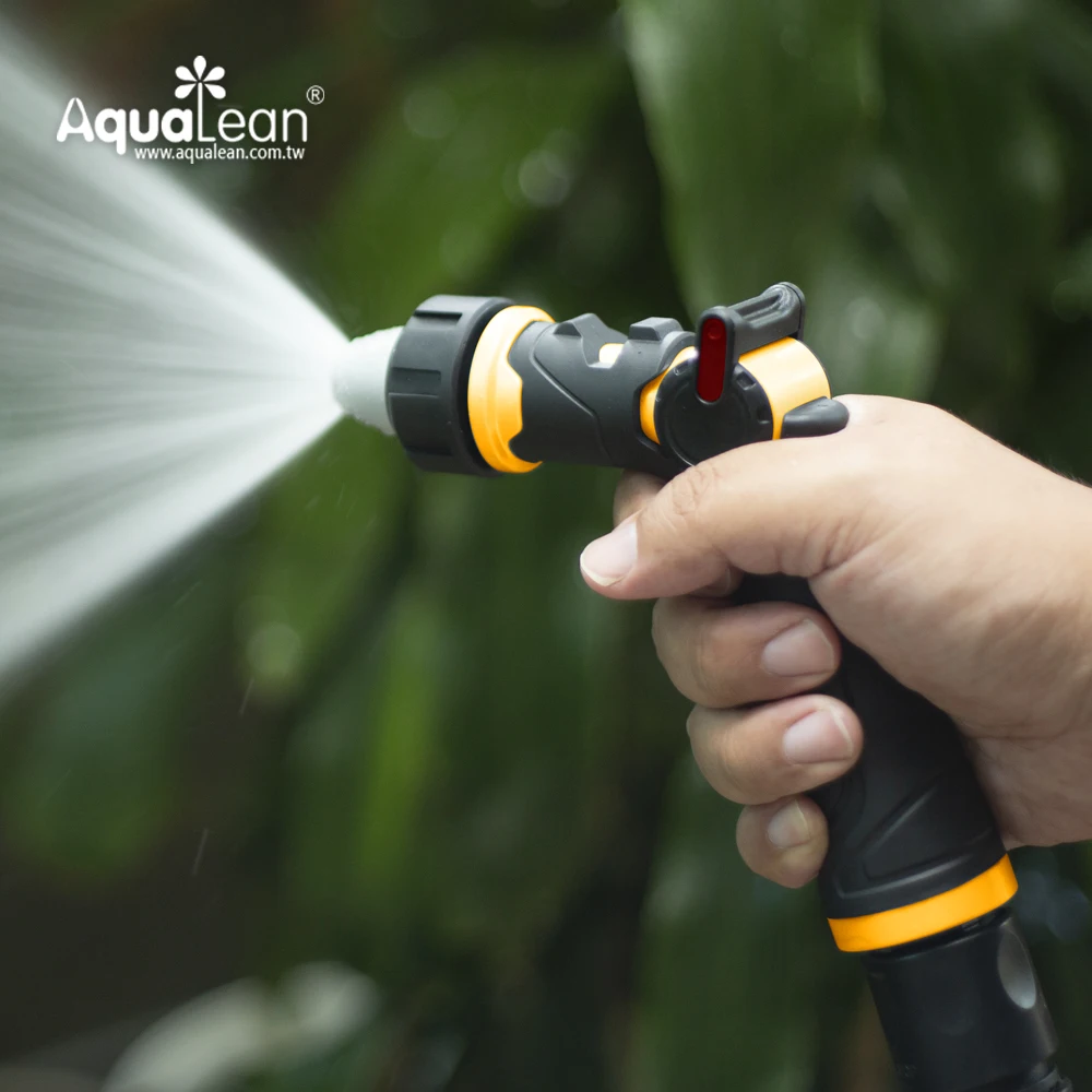 Aqualean 3 function watering garden hose nozzle sprayer