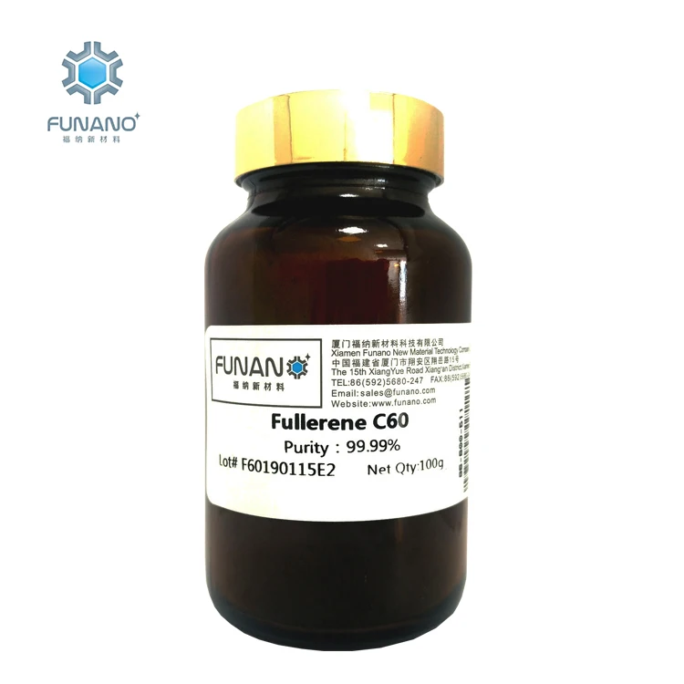 
99.99% Funano Cosmetic Carbon Powder Fullerene C60 With olive oil chemicals Raw Material 99.99 