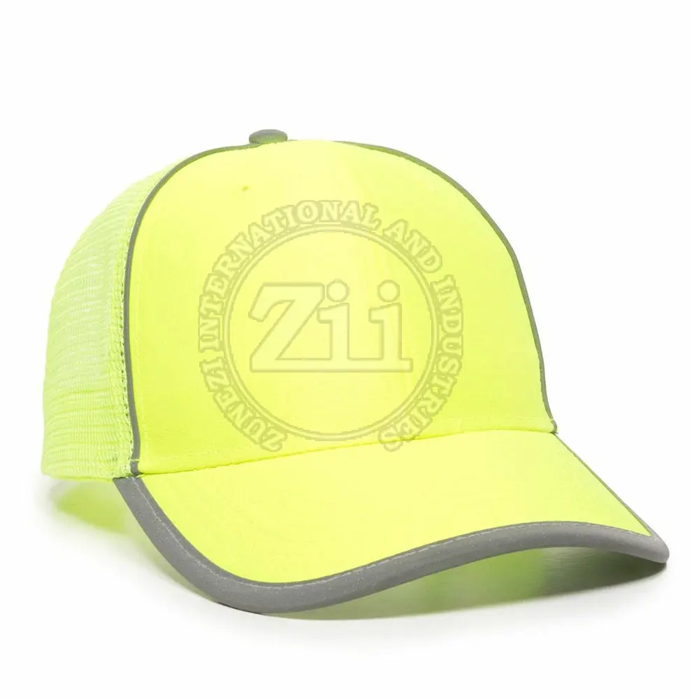 Workwear head protection fluorescent green orange safety helmet reflective hi vis bump hat ODM Reflective Fabric Running Hats