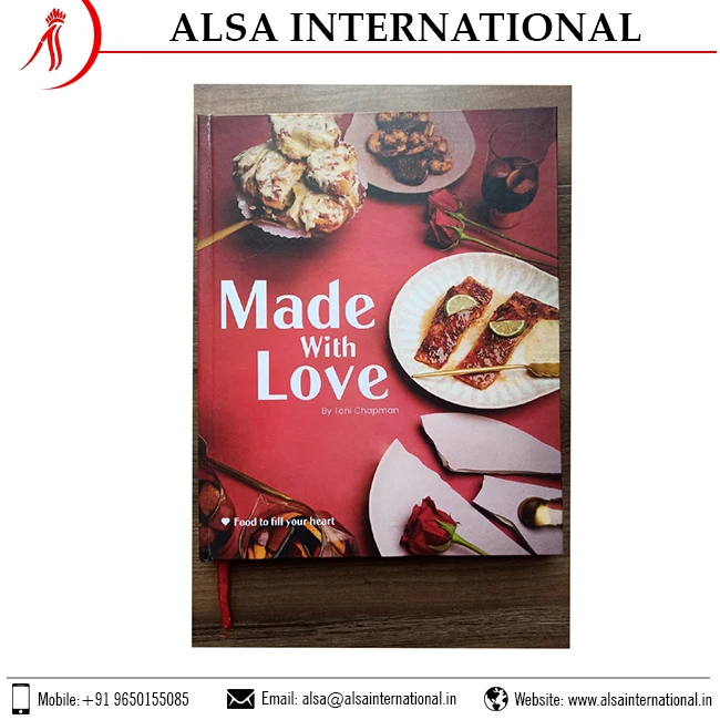 Hard Bound Best Cook Books Printing With Red Strip Glossy Cover Buy at Minimal Price on Bulk Purchase