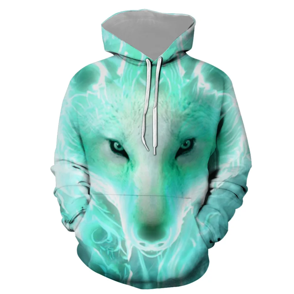 Лидер продаж, толстовка с капюшоном на завязках с 3D принтом и карманами для улицы, мужские толстовки с индивидуальным принтом животных от онлайн-производителя