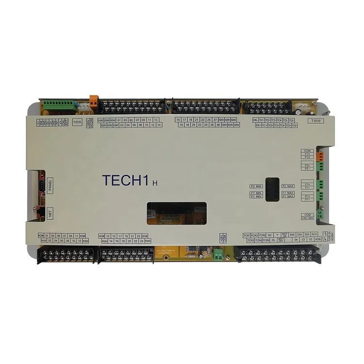 Techmation Tech1 Tech2 Injection Molding Machine Controller 227*424*47mm RS232*1 NET*1 2(A)/2(V)+1(A) DC24V IO88(8 PB+8 PC) 24