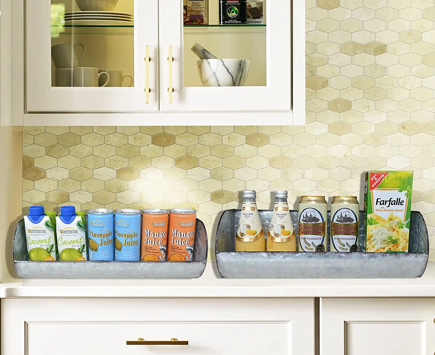 Кантри декор 2 уровня оцинкованный металл 3 крючка Настенный Карман для домашнего хранения Винтажный стиль низкая цена продукт НЕОБРАБОТАННАЯ отделка