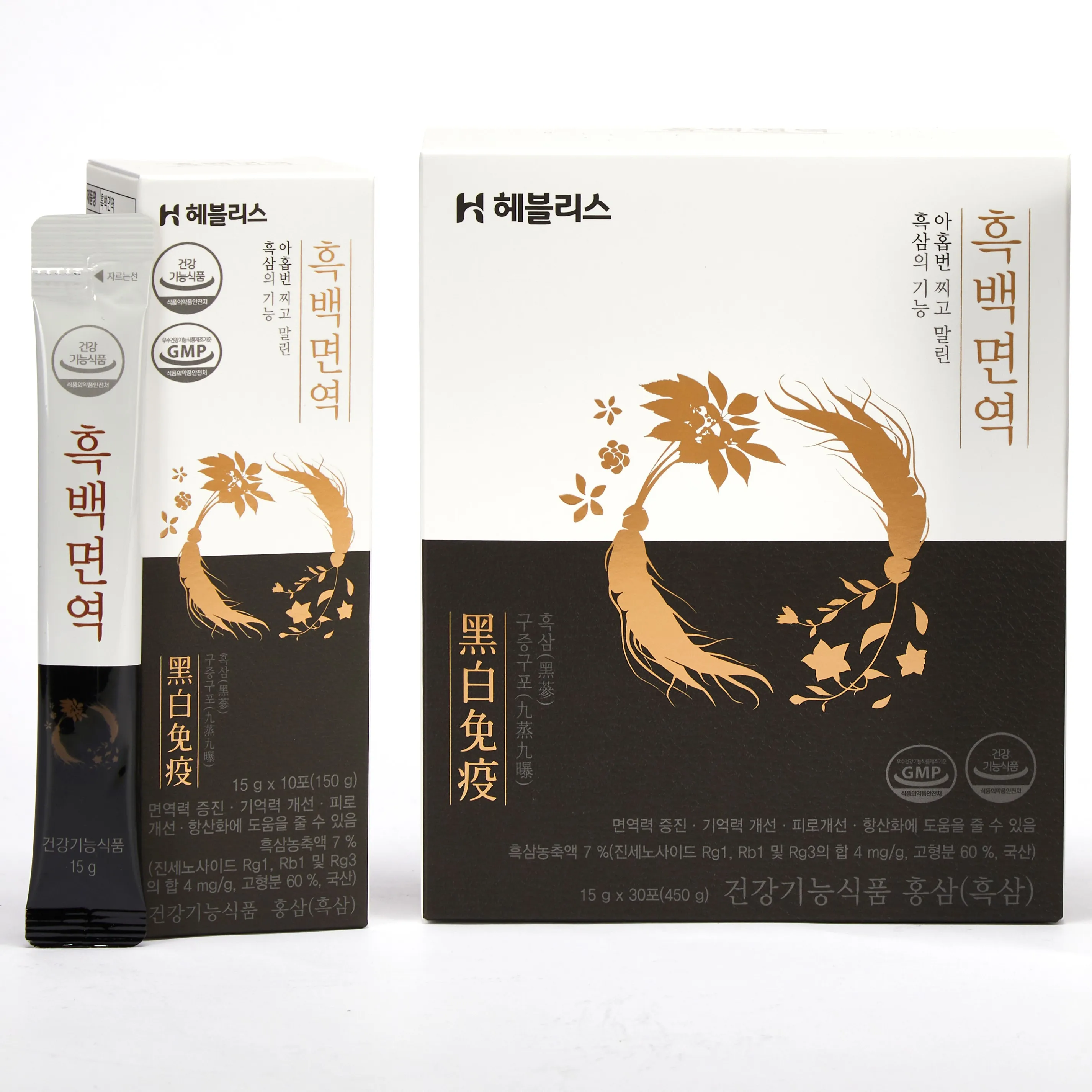 Concentrated Black Ginseng extracts from Korea and White Balloon Flower extracts Immunity and Anti-asthma supplement