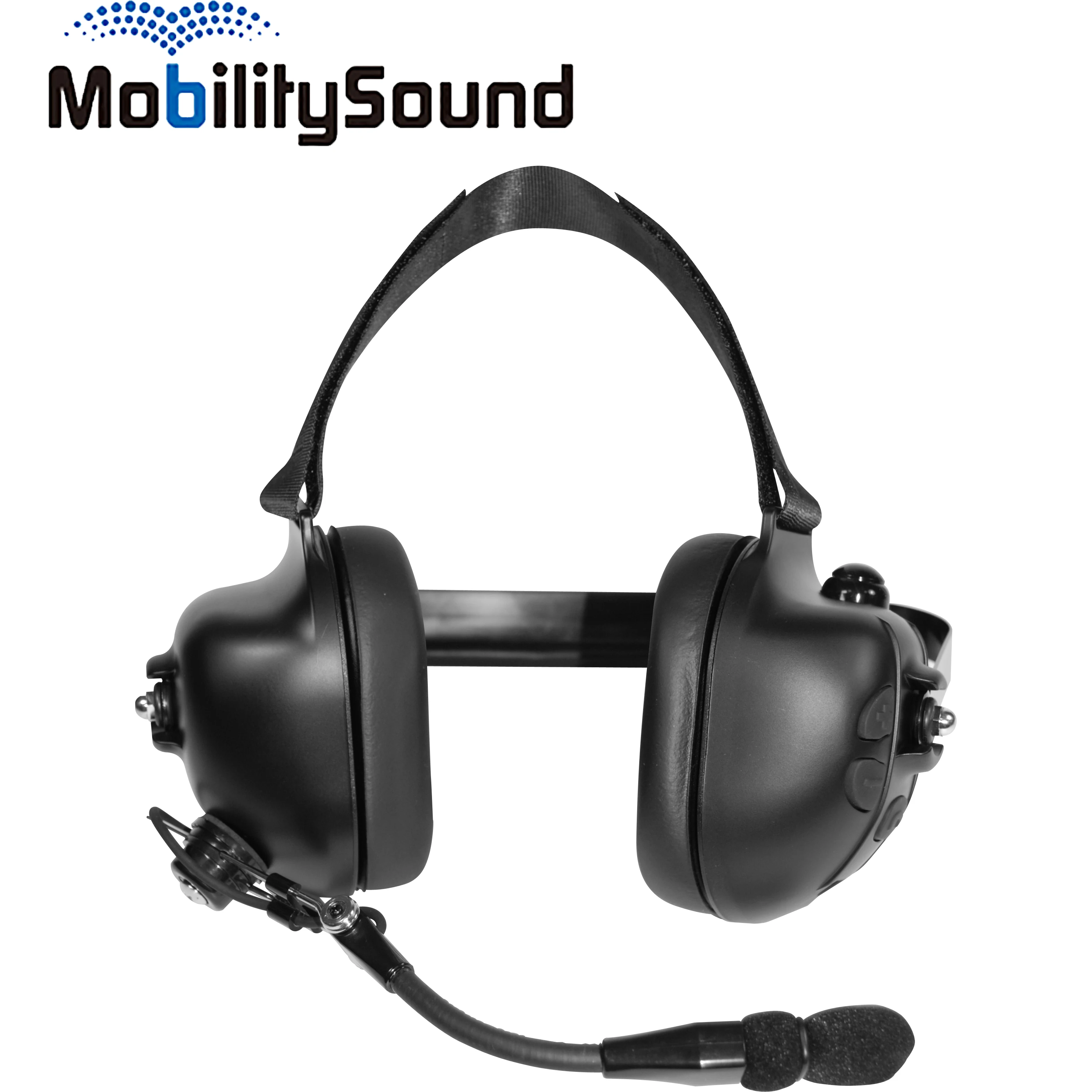 BTH-900-Qx Racing Style BT BLE Wireless Ear Muff Noise Cancelling Headset with PTT Function for Two-Way Radios (e.x. Motorola)