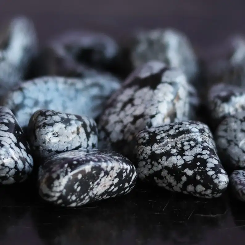 Best quality Snowflake Obsidian Tumbled Stone  Healing Crystal Stone Crystal Gravel Tumbled Stones For  Gifts Alfazal Agate