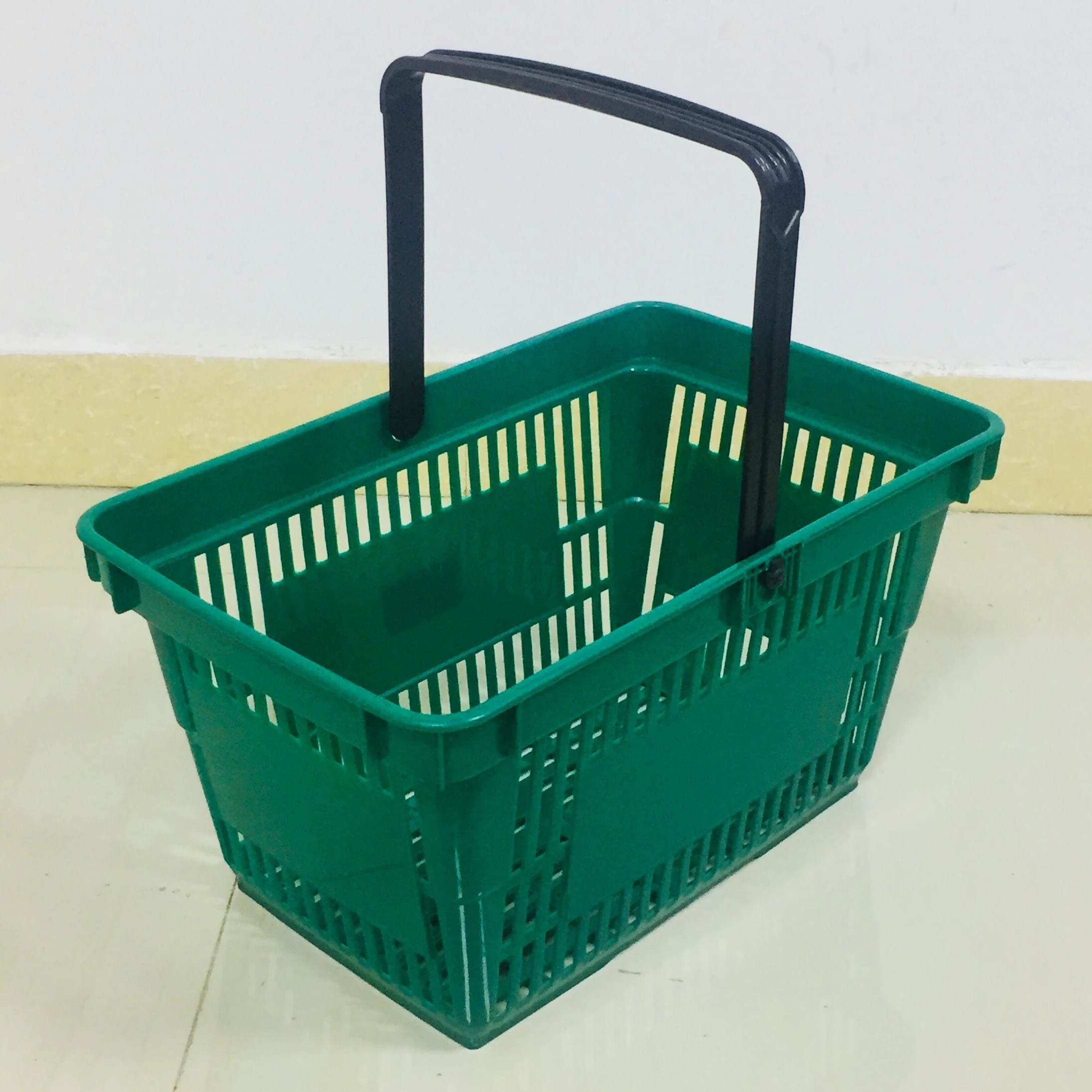 MOQ 100 шт. 20 л французский рынок оптовая продажа ручная корзина для покупок складные пластиковые корзины еды и