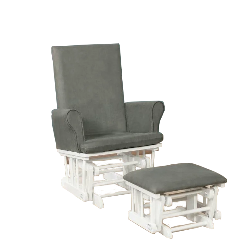 Vietnam Living room furniture fabric cushion glider rocker chair with ottoman