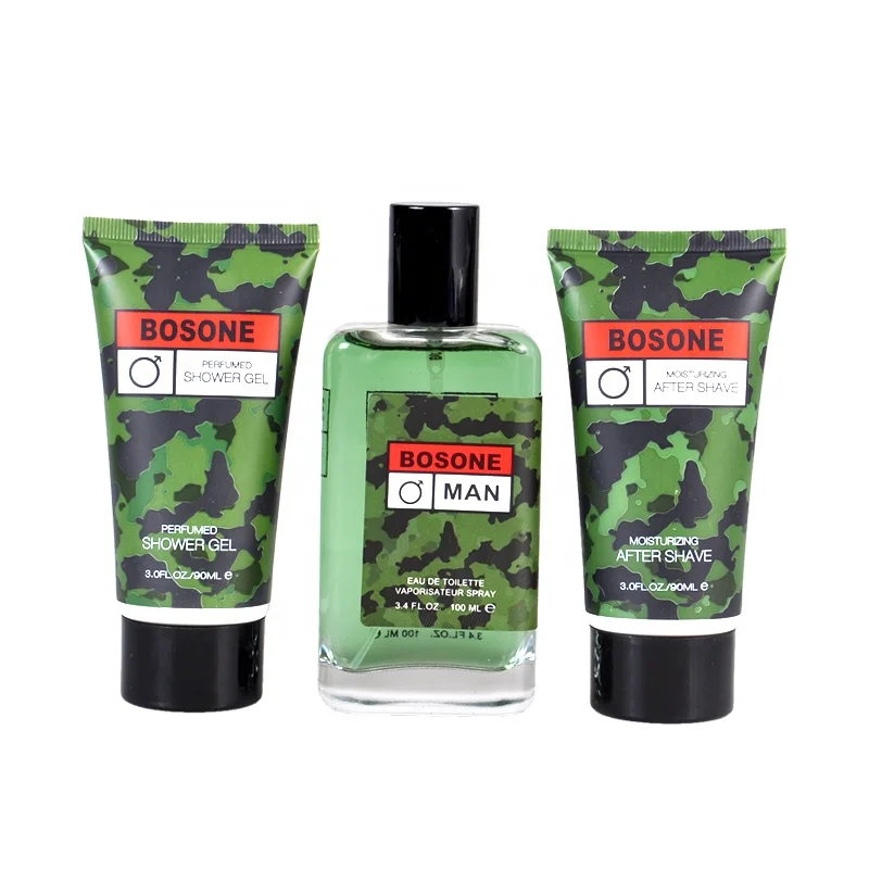 groovy green boxed perfume gift set  for man brand name bosone