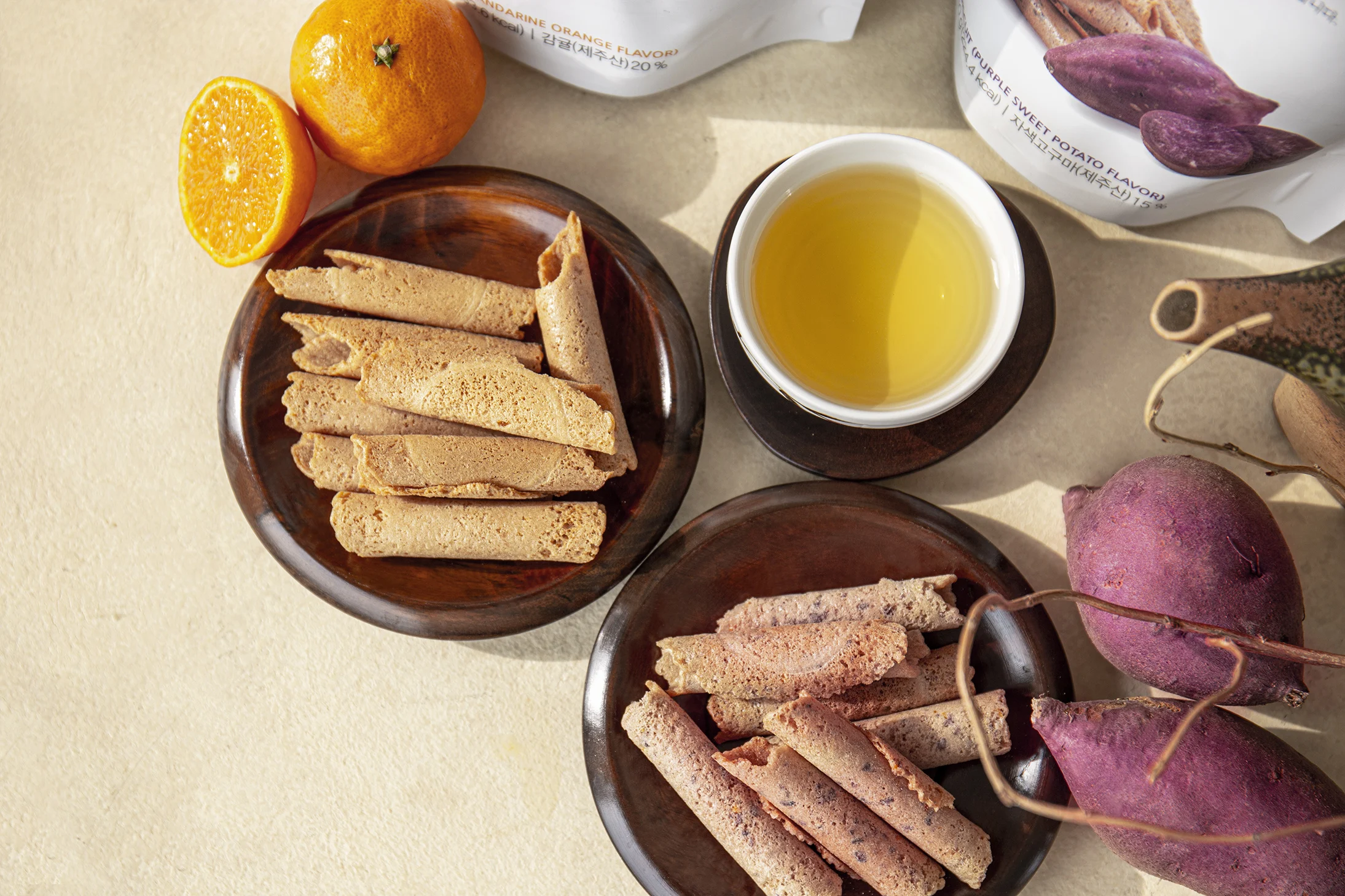 Productive Best Selling Korea Jeju Island Tangerine, Purple Sweet Potato Biscuit made in Korea