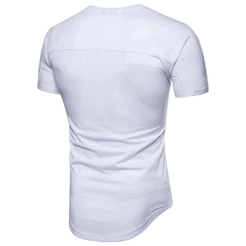 Oem Wholesale New Design High Quality Casual Wear Solid Color T Shirt White Cotton Custom Printing Logo Men T Shirt Casual Quant