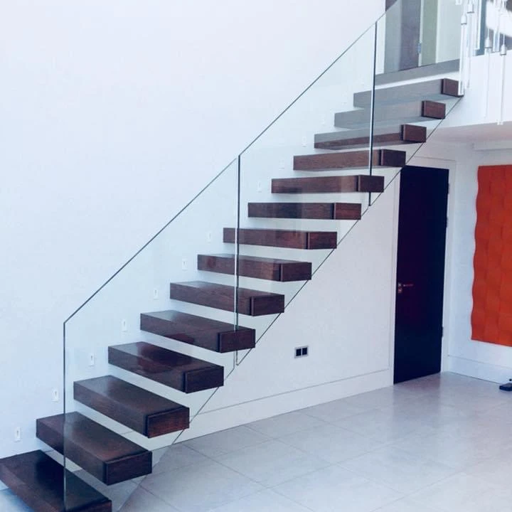 Interior Invisible Stringer Floating Stairs Oak Floating Staircase