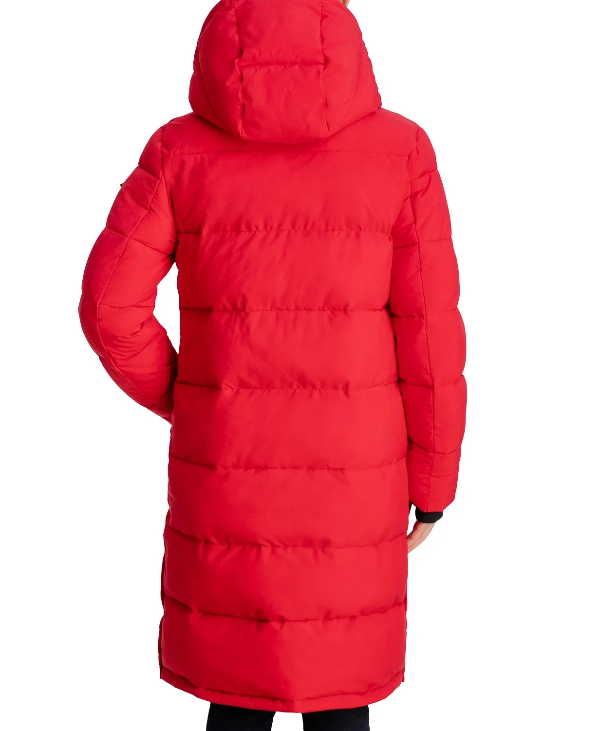 custom women ladies girl hooded parka red puffer duck ghoose down  padded quilted jacket