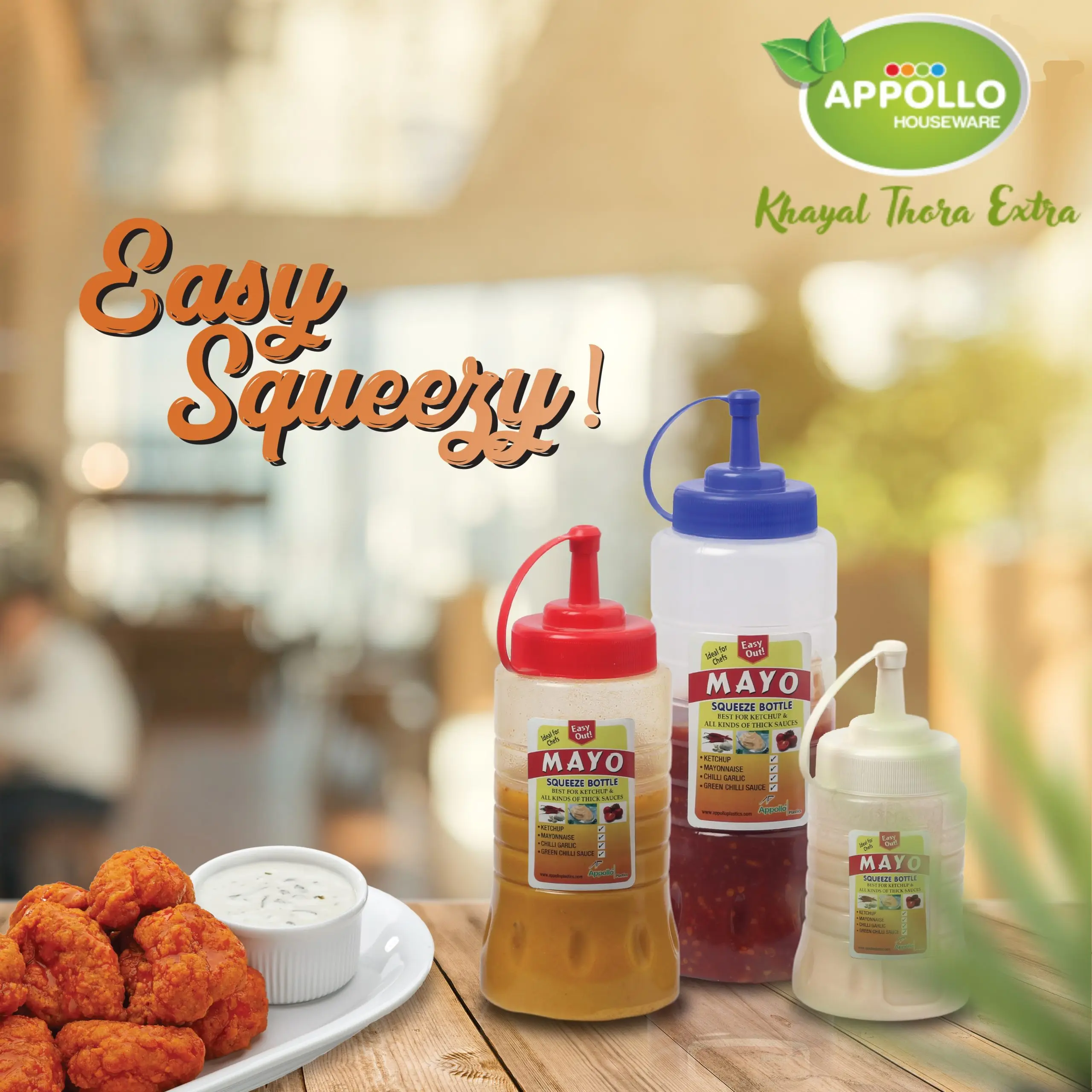 Mayo Bottle Small size 500ml Bottle with Twist On Lids Ketchup Mustard Mayo Hot Sauces Olive Oil Bottles