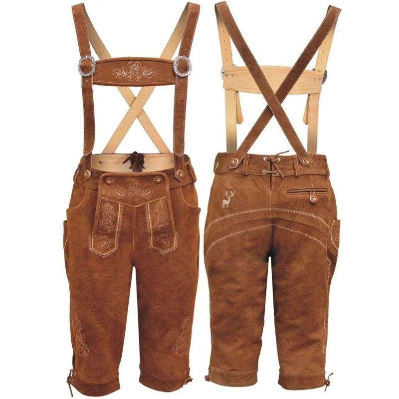 
Customized latest German Bavarian shorts genuine leather lederhosen 