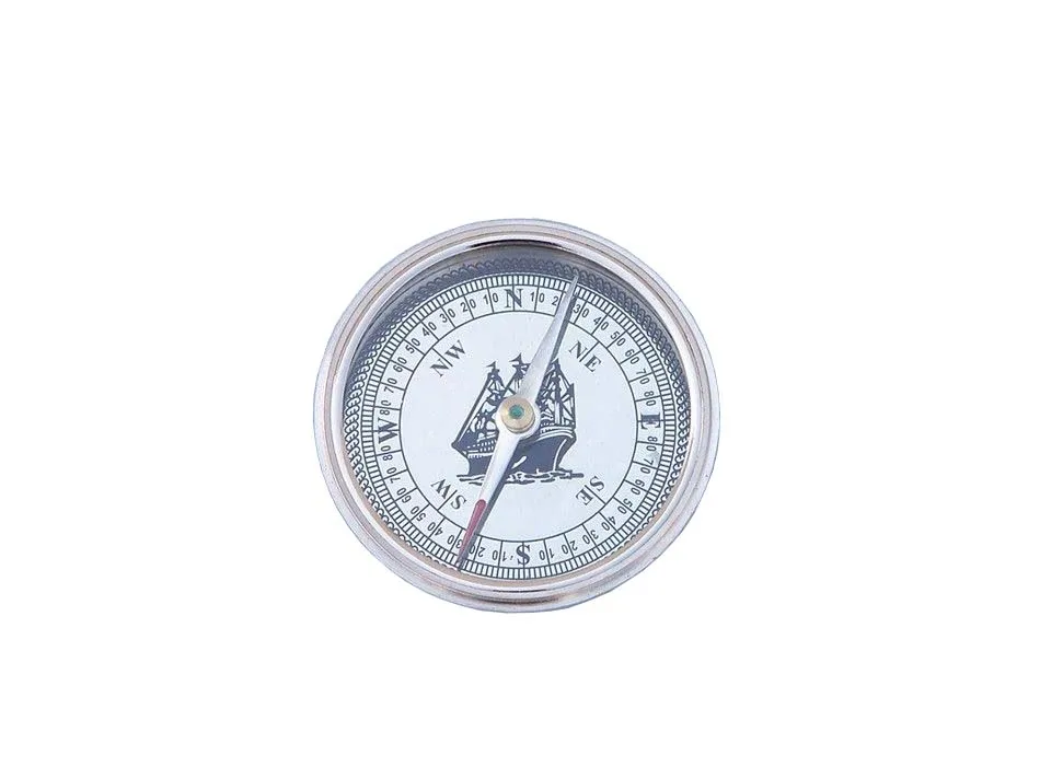Beautiful Chrome Finish Brass Scout Boy Design Compass With Wood BoxNautical Vintage Style Compass Marine Magnetic Jeep Compass