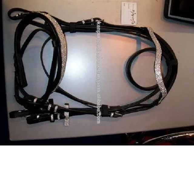 horse crystals leather bridles