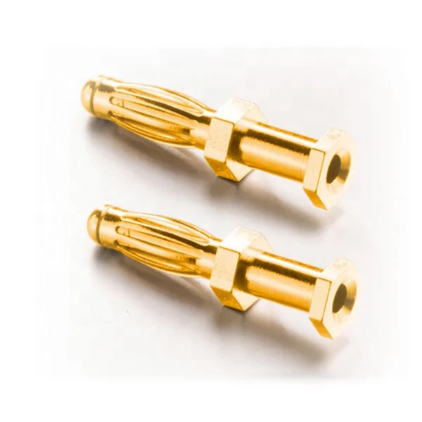 Custom Banana jack 2mm 2.5mm 3mm 3.5mm 4mm Gold Bullet Connector Plug