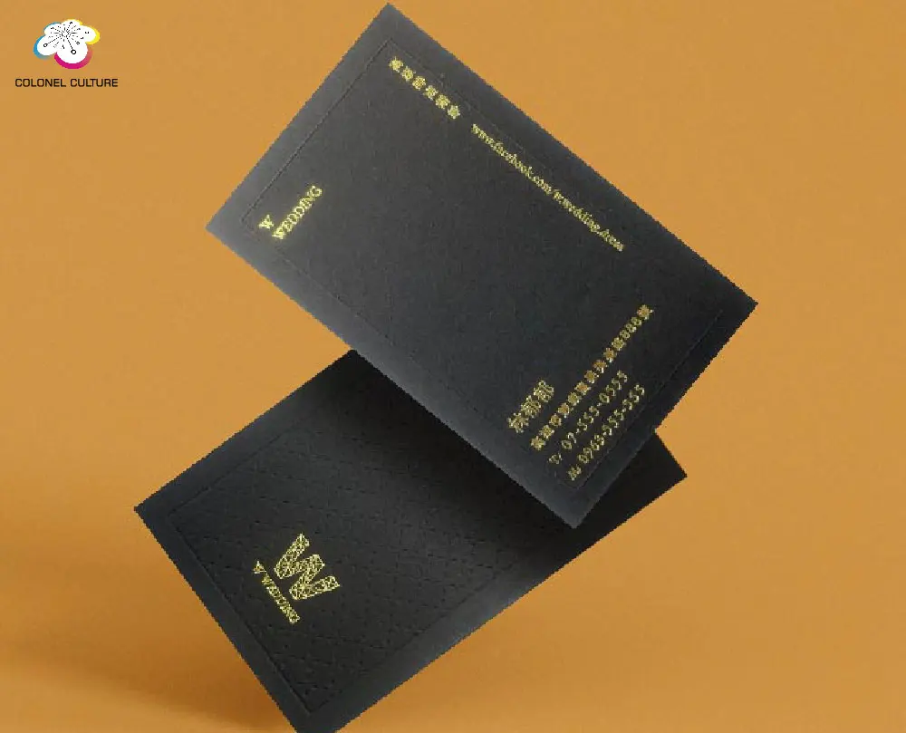 Specialized Suppliers Exclusive Black Cardboard Hot Foil Business Card