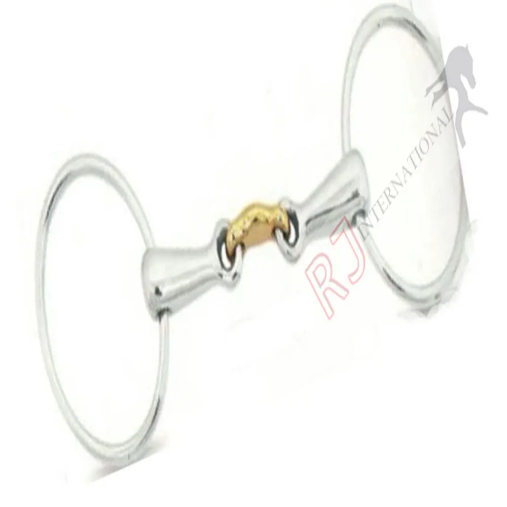 NEW HORSE LOOSE RING SNAFFLE BITS WITH GERMAN SILVER french LINK