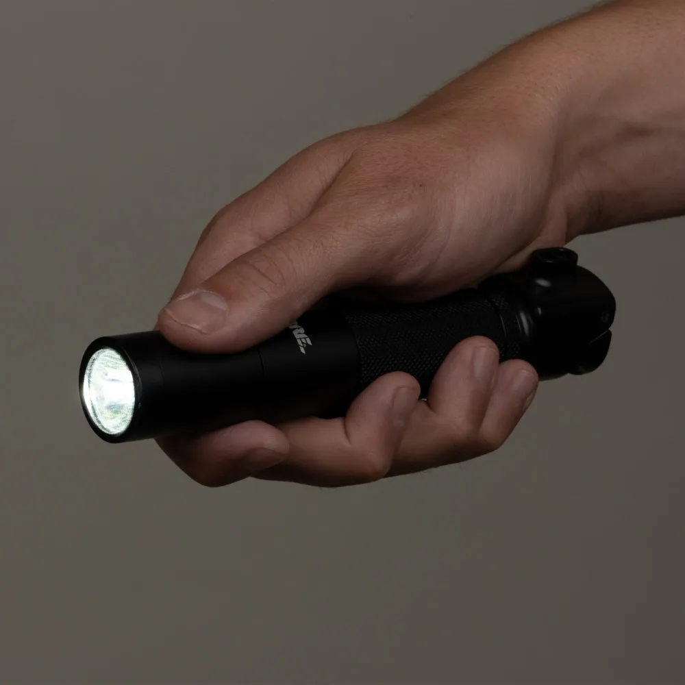 SABRE PepperLight Flashlight Maximum Strength Pepper Spray With 25 Bursts, 10 Foot (3 Meter) Range, Rotating Spray Head